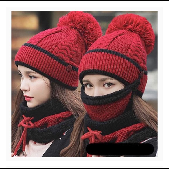 Women knitted hat, scarf and mask - Picture 2 of 2